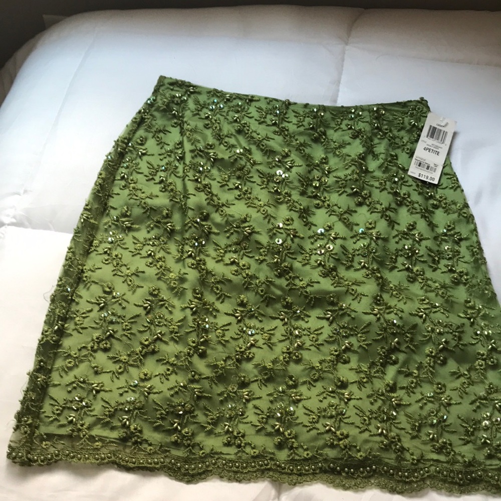 INC green skirt